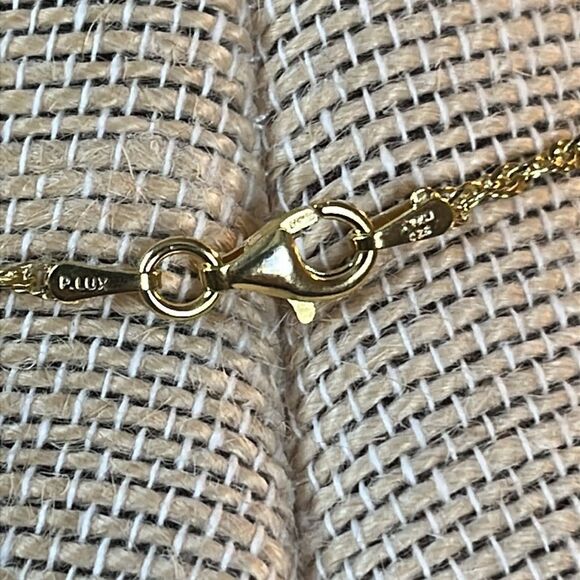 16” Tri Color Gold over 925 Italian Sterling Silver Singapore Necklace - Picture 5 of 9